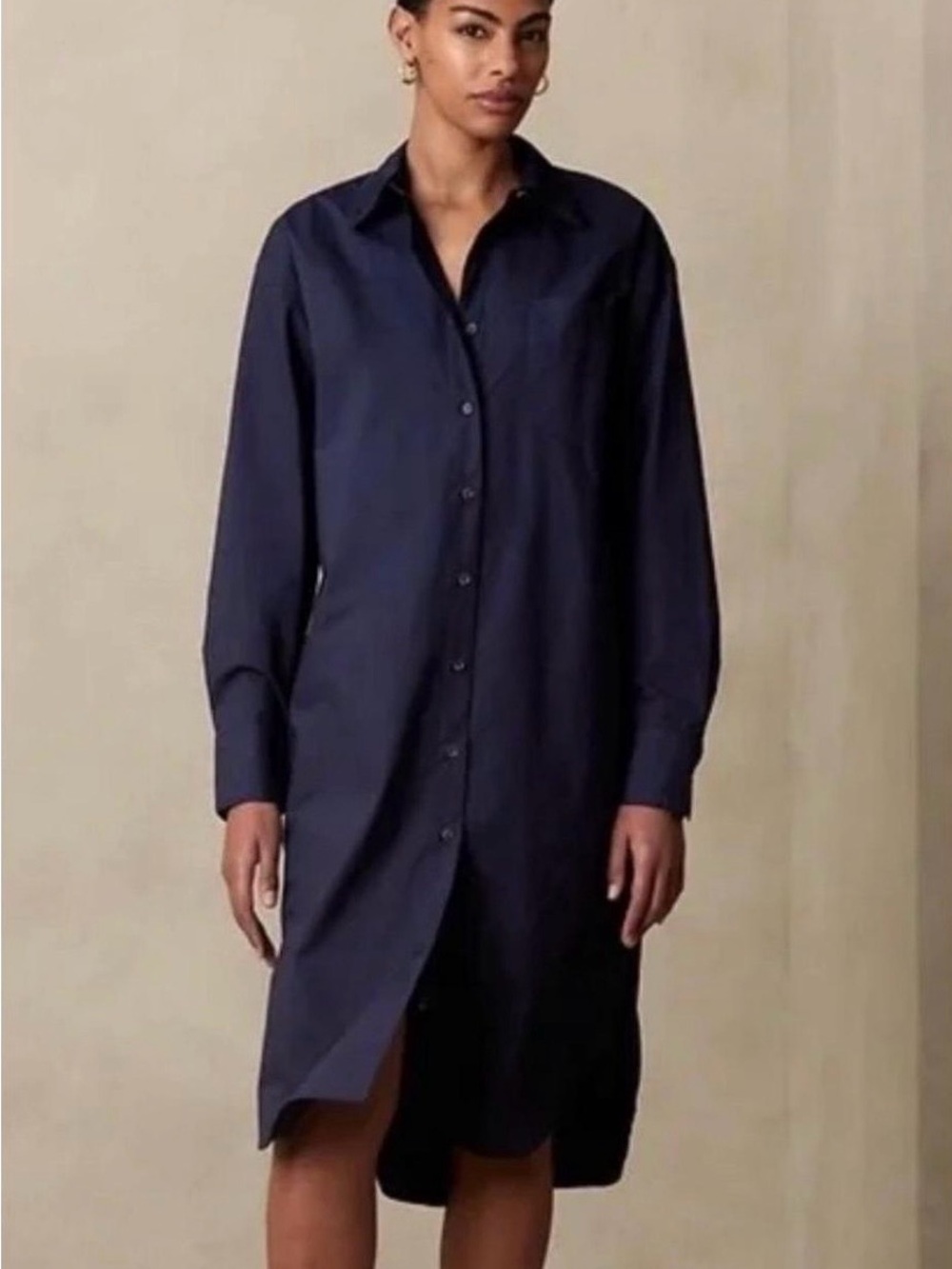 Banana Republic Midi Poplin Shirt Dress